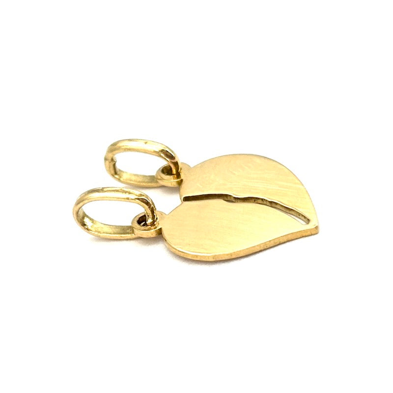 Ciondolo charm cuore spezzabile, oro giallo 18 kt; 1.8 gr
