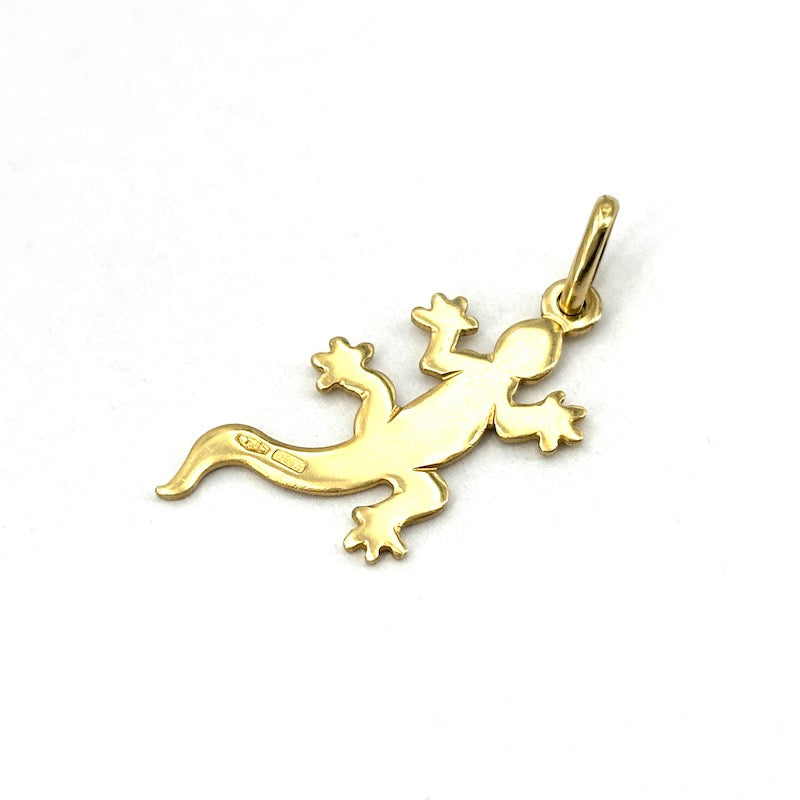Ciondolo charm geko oro giallo 18 kt; 1.66 gr