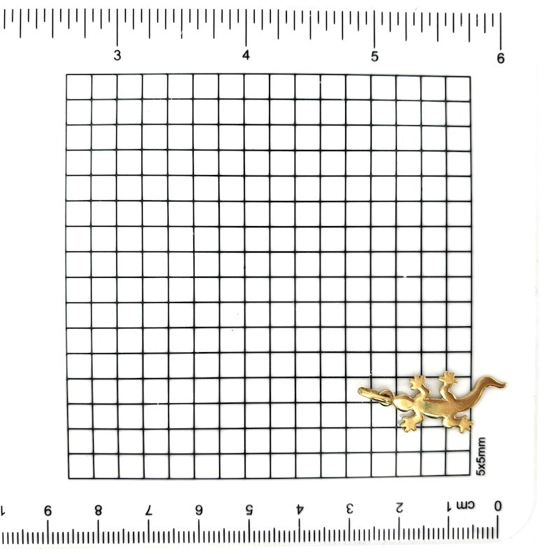 Ciondolo charm geko oro giallo 18 kt; 1.66 gr