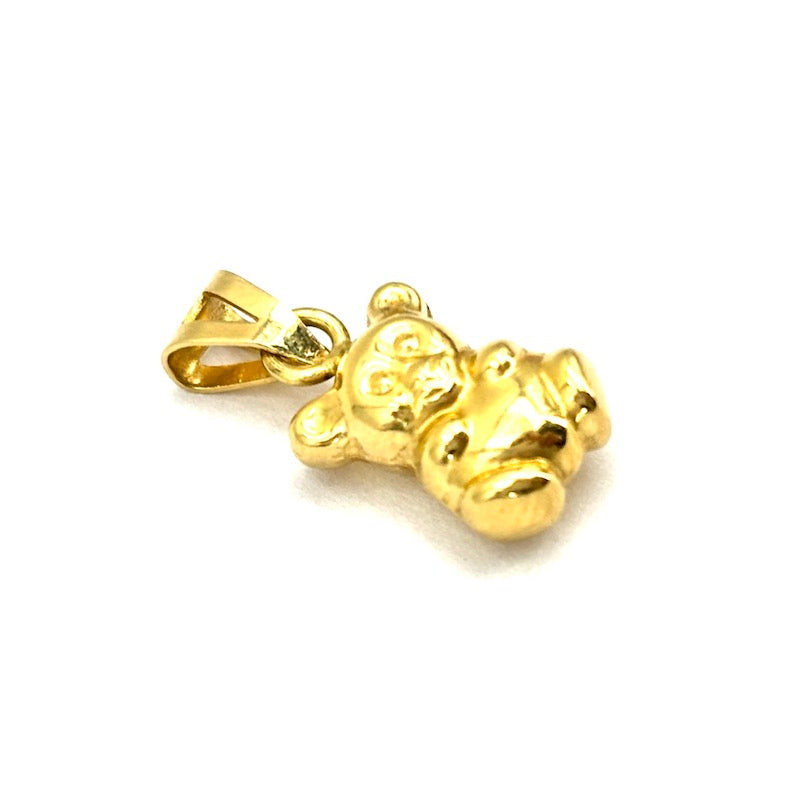Ciondolo charm orsetto oro giallo 18 kt; 1.23 gr