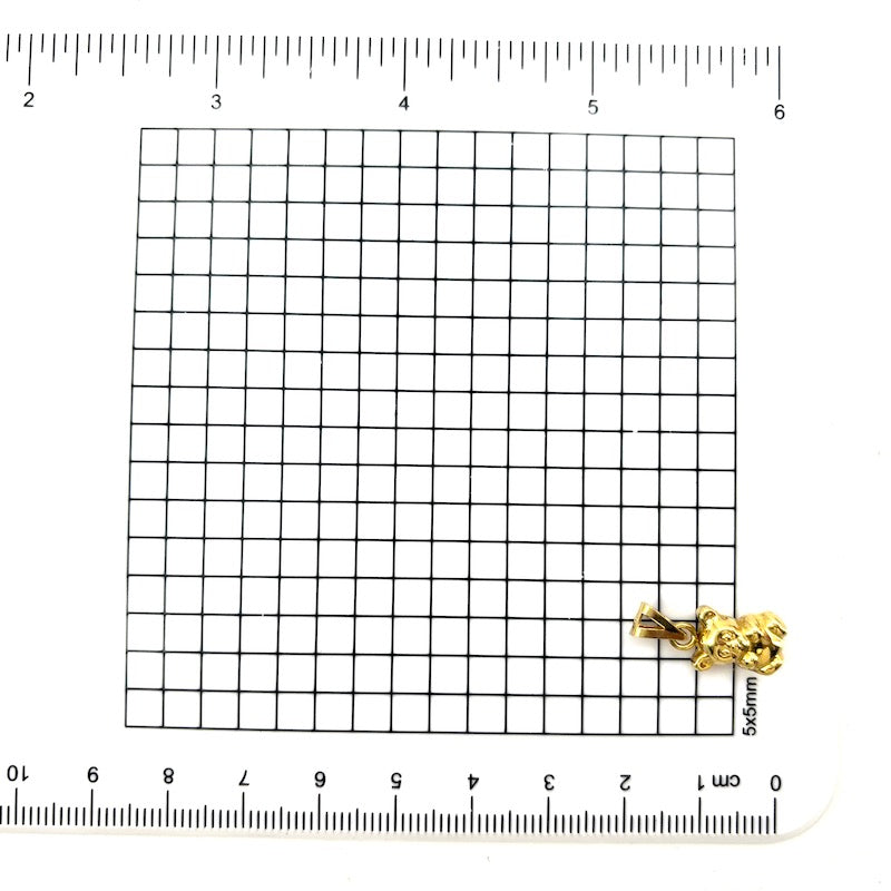 Ciondolo charm orsetto oro giallo 18 kt; 1.23 gr