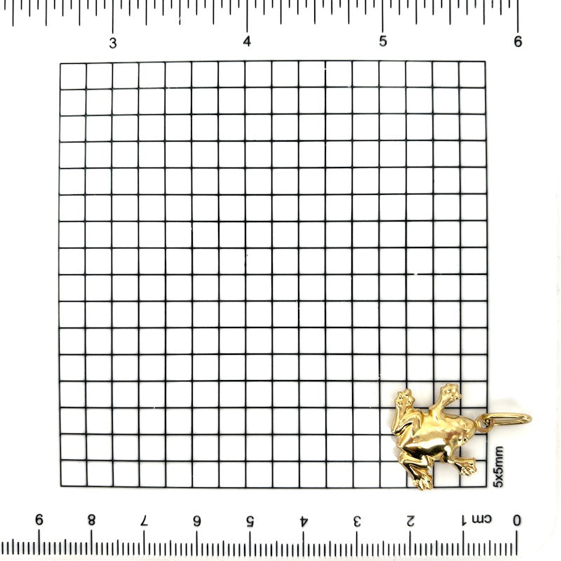 Ciondolo charm rospo oro giallo 18 kt; 1.62 gr