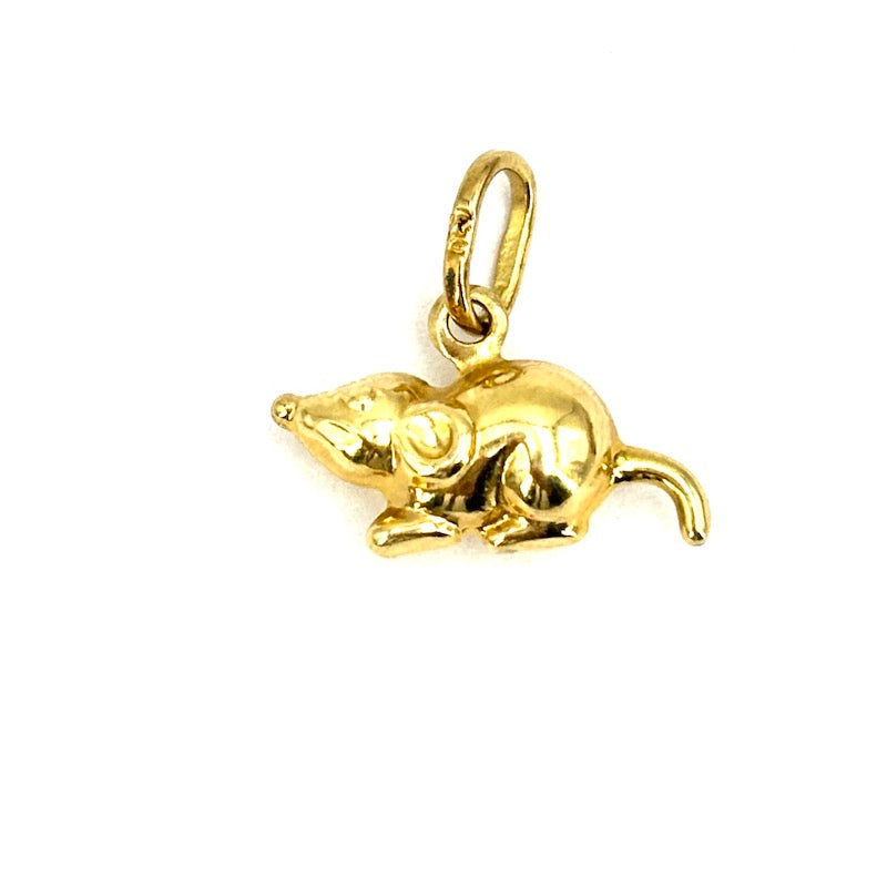 Ciondolo charm topolino oro giallo 18 kt; 0.98 gr