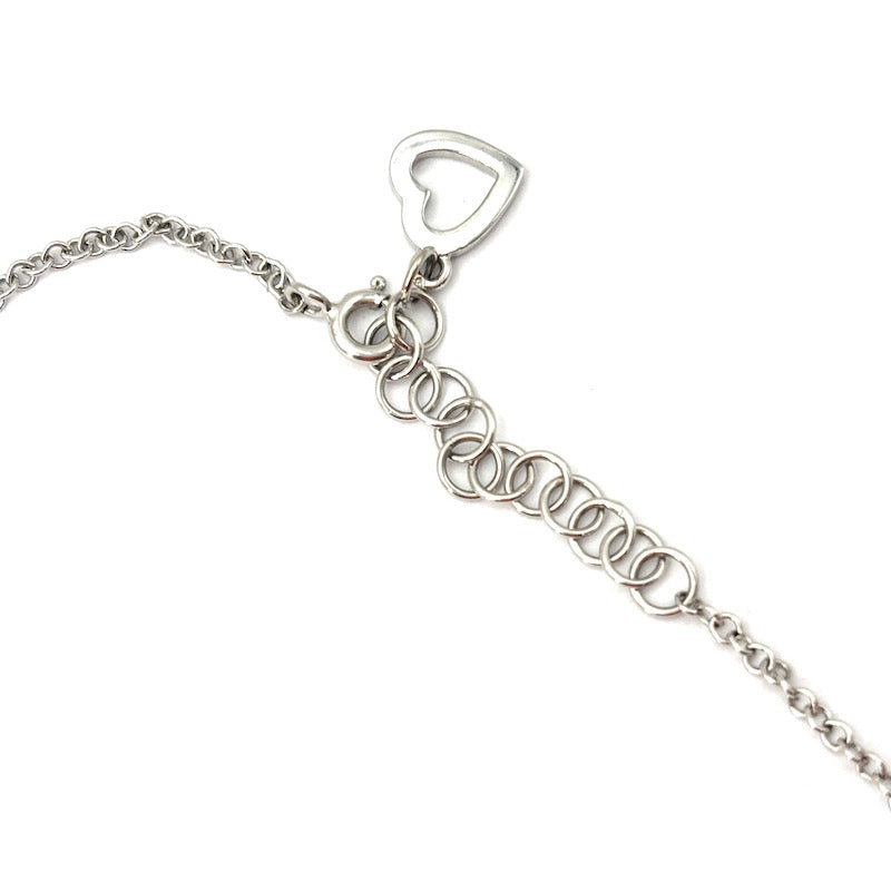 Ciondolo maxi design cerchi oro bianco e rosa con catenina; 9.33 gr