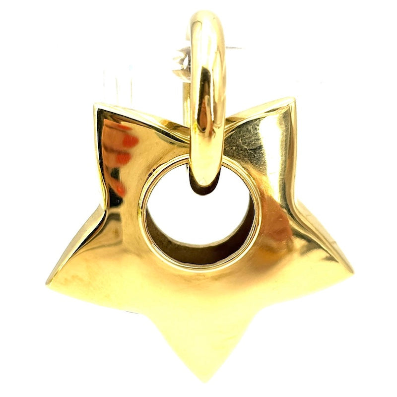 Ciondolo maxi stella oro giallo 18 kt; 10.57 gr