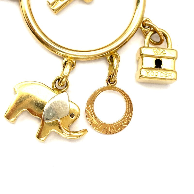 Ciondolo maxi vintage charms, oro giallo 18 kt; 23.1 gr