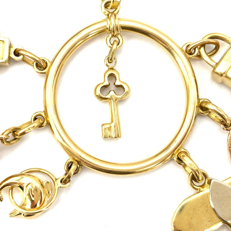Ciondolo maxi vintage charms, oro giallo 18 kt; 23.1 gr