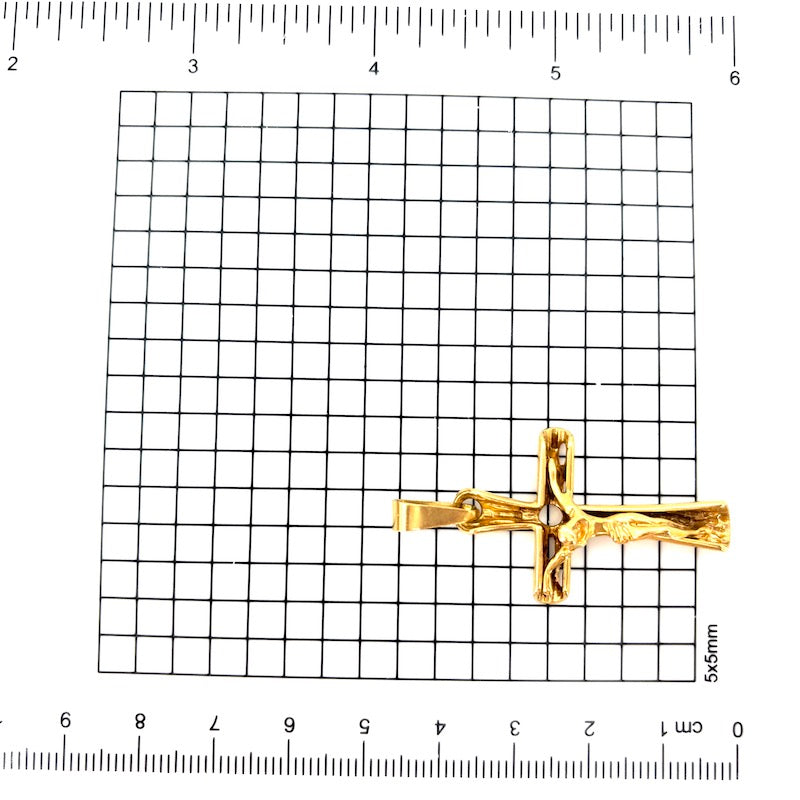 Ciondolo crocifisso uomo in oro giallo - 6.10 gr