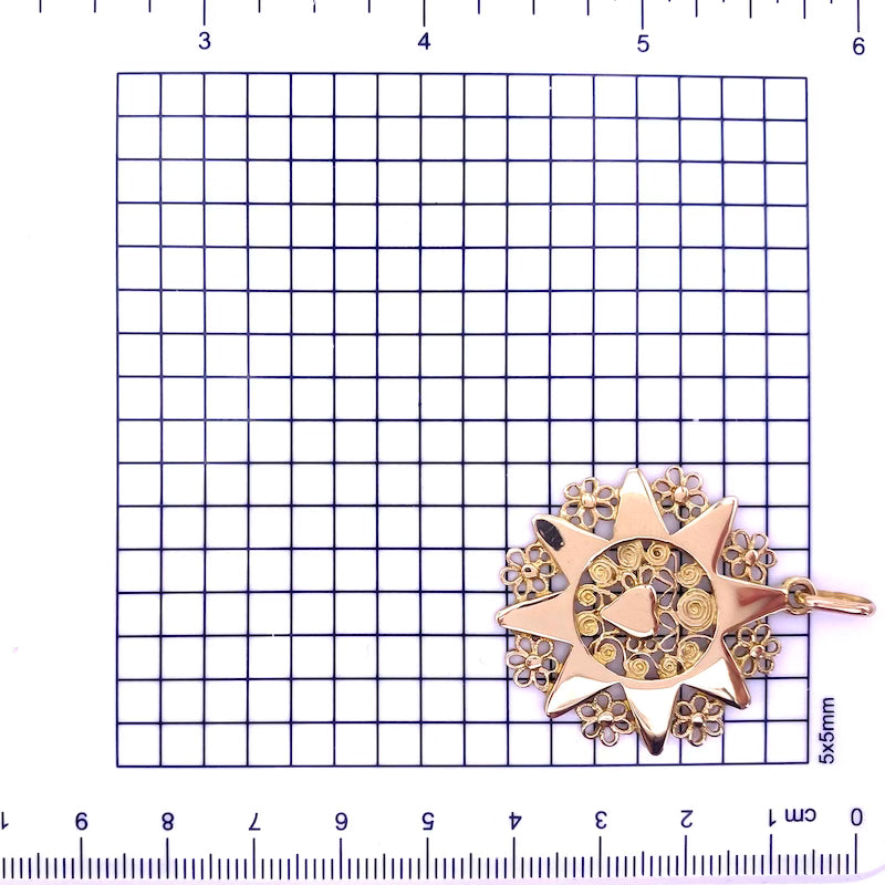 Ciondolo presentosa oro; 7.3 gr