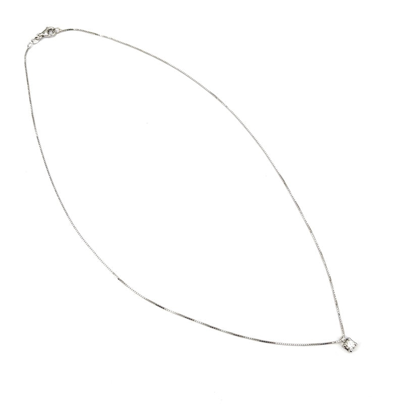 Ciondolo punto luce brillante solitario e oro - 0.16 ct; 2.20 gr.