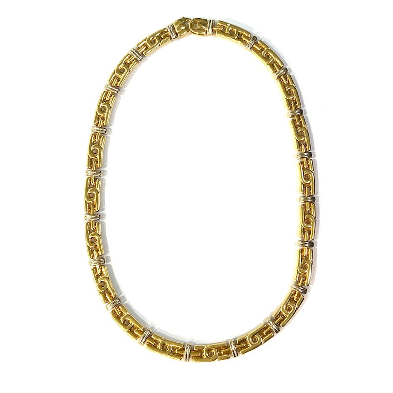 Collana Chimento oro, catena girocollo bicolore; 44.57 gr