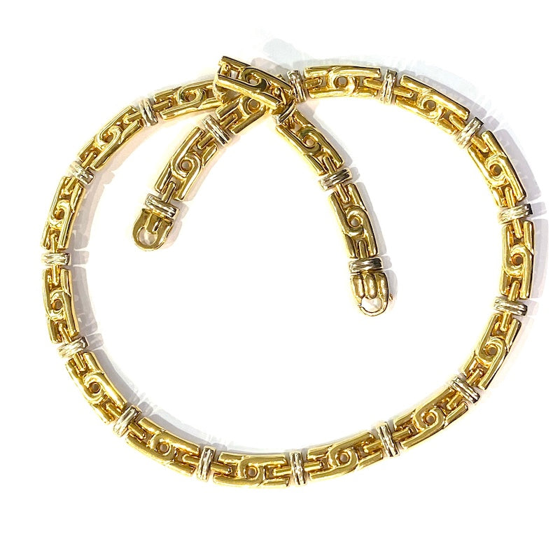 Collana Chimento oro, catena girocollo bicolore; 44.57 gr
