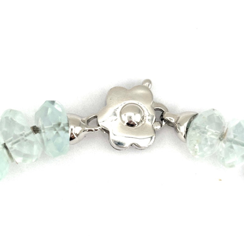 Collana acquamarina e fiore smaltato Gabriella Rivalta - 53 cm; 68.27 gr
