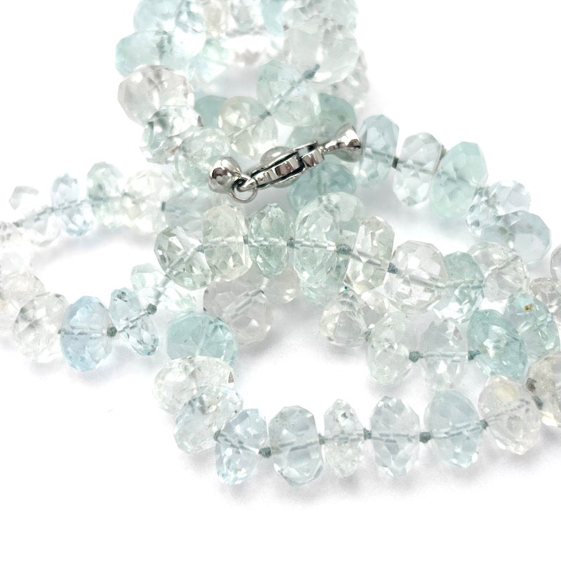 Collana acquamarina e fiore smaltato Gabriella Rivalta - 53 cm; 68.27 gr