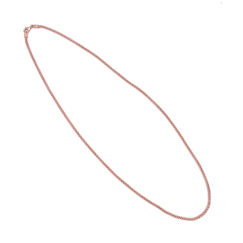 Collana catena coda di topo oro rosa; 50 cm, 7.27 gr