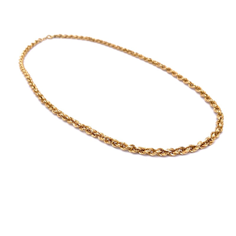 Collana catena corda oro, anni '50; 54 cm, 10.5 gr