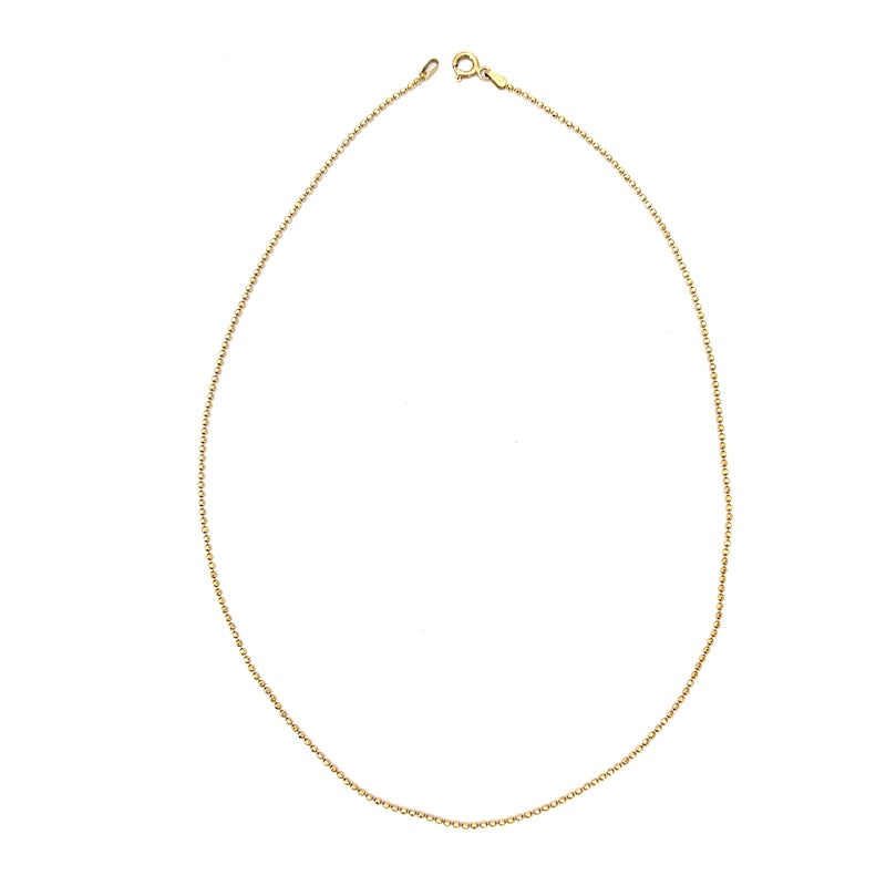 Collana catena palline oro giallo; 42 cm, 4 gr