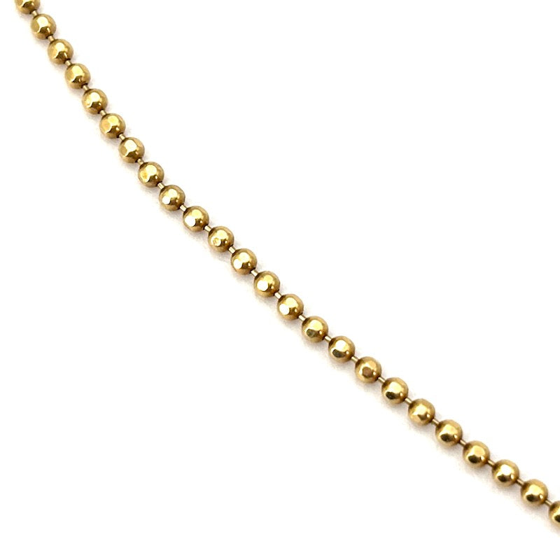 Collana catena palline oro giallo; 42 cm, 4 gr