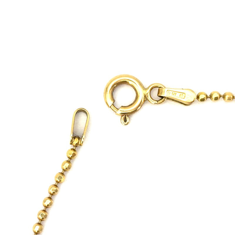 Collana catena palline oro giallo; 42 cm, 4 gr