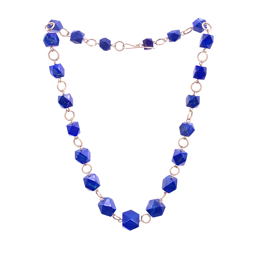 Collana cerchi oro giallo e Lapis geometrici; 69.52 gr (copia)