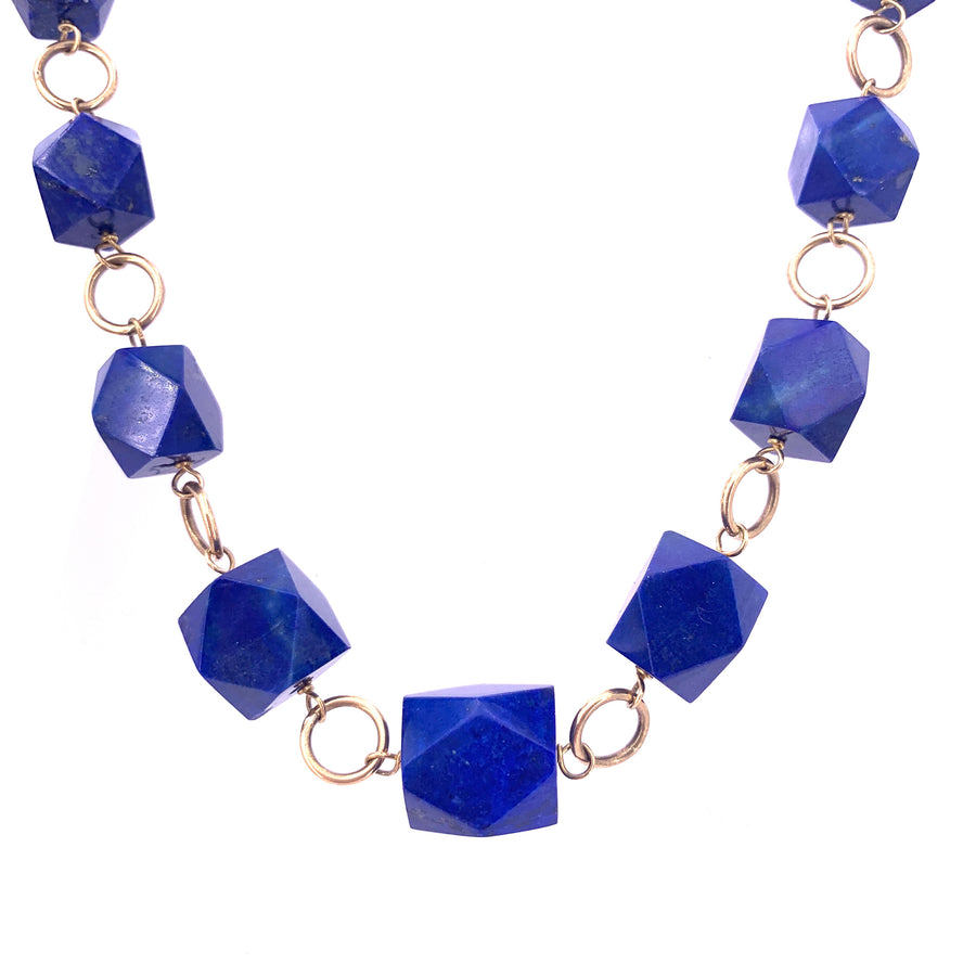 Collana cerchi oro giallo e Lapis geometrici; 69.52 gr (copia)