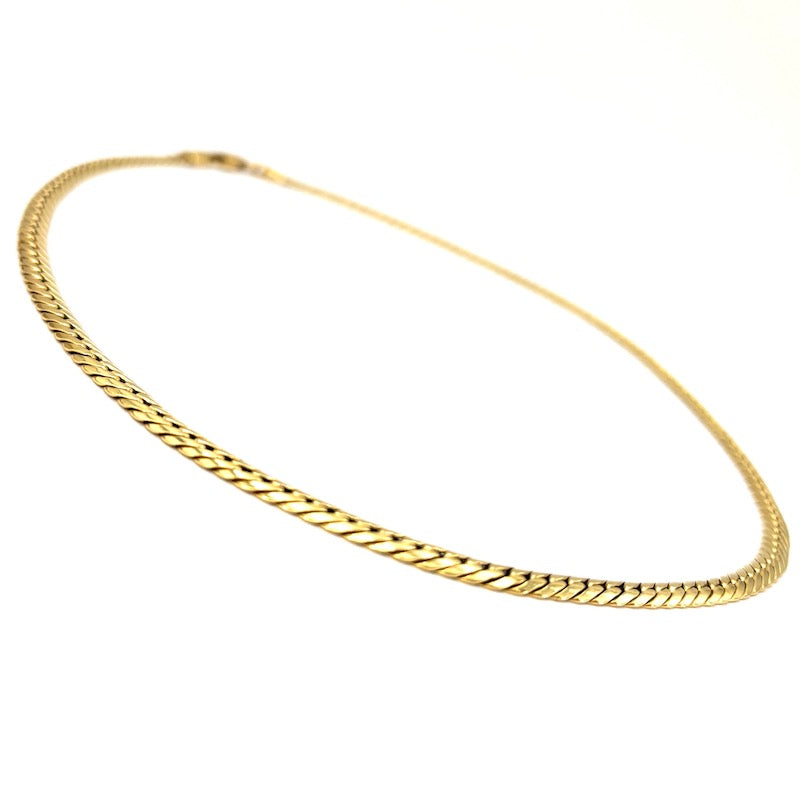 Collana collier spiga oro giallo, girocollo; 14.27 gr - 41.5 cm