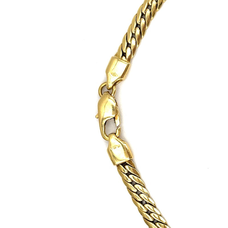 Collana collier spiga oro giallo, girocollo; 14.27 gr - 41.5 cm