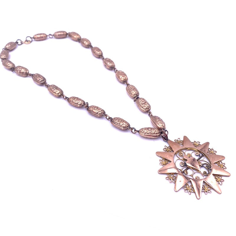 Collana d'epoca con ciondolo presentosa antica, oro; 23.24 gr