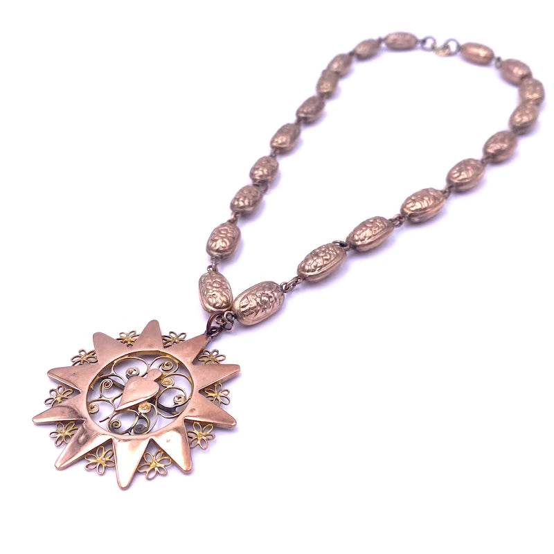 Collana d'epoca con ciondolo presentosa antica, oro; 23.24 gr