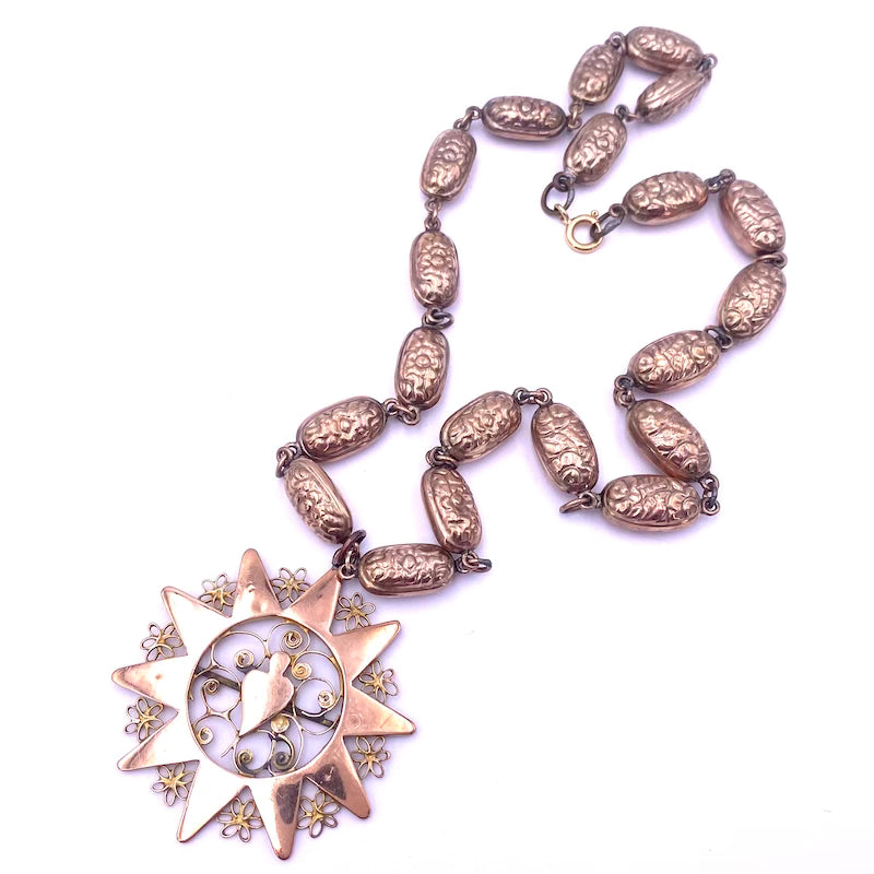 Collana d'epoca con ciondolo presentosa antica, oro; 23.24 gr