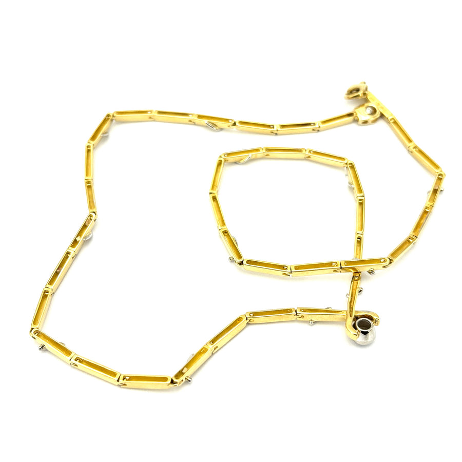 Collana girocollo Damiani oro con solitario; 21.26gr.