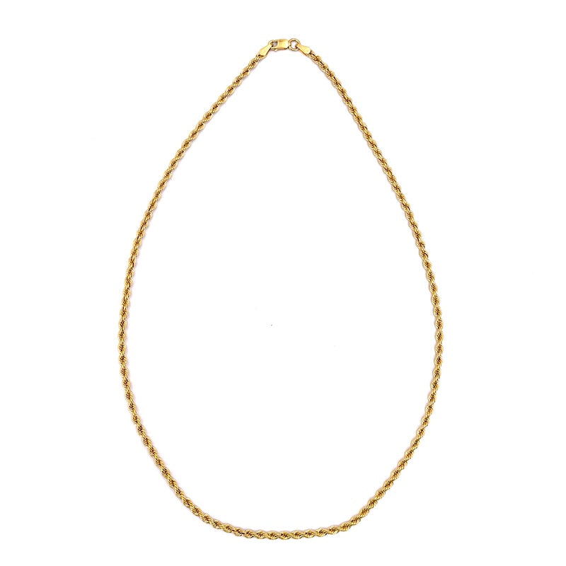 Collana girocollo catena corda in oro 18 kt; 3.9 gr - 40 cm