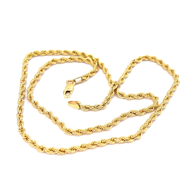 Collana girocollo catena corda in oro 18 kt; 3.9 gr - 40 cm
