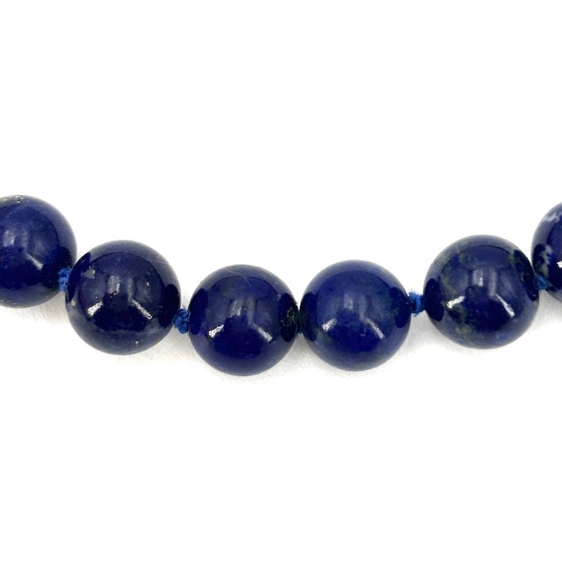 Collana lapis blu e oro; 50 cm - 48.58 gr