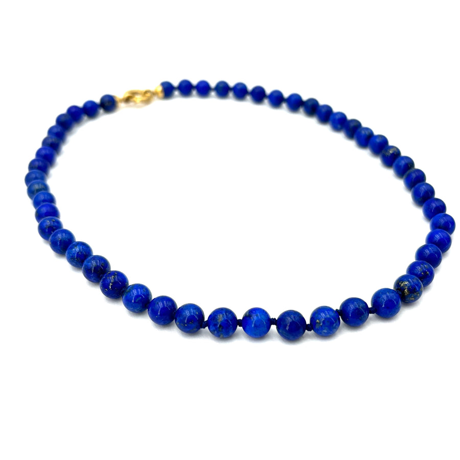 Collana lapis boulle e oro; 40 gr, 47 cm