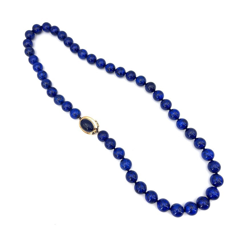 Collana maxi lapis blu e oro; 67 cm - 167.2 gr