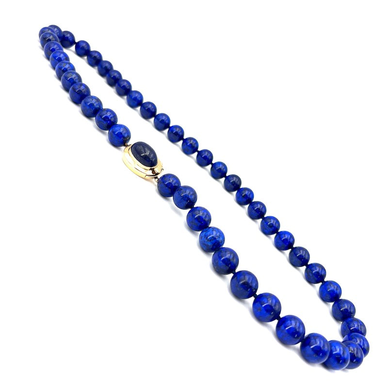 Collana maxi lapis blu e oro; 67 cm - 167.2 gr