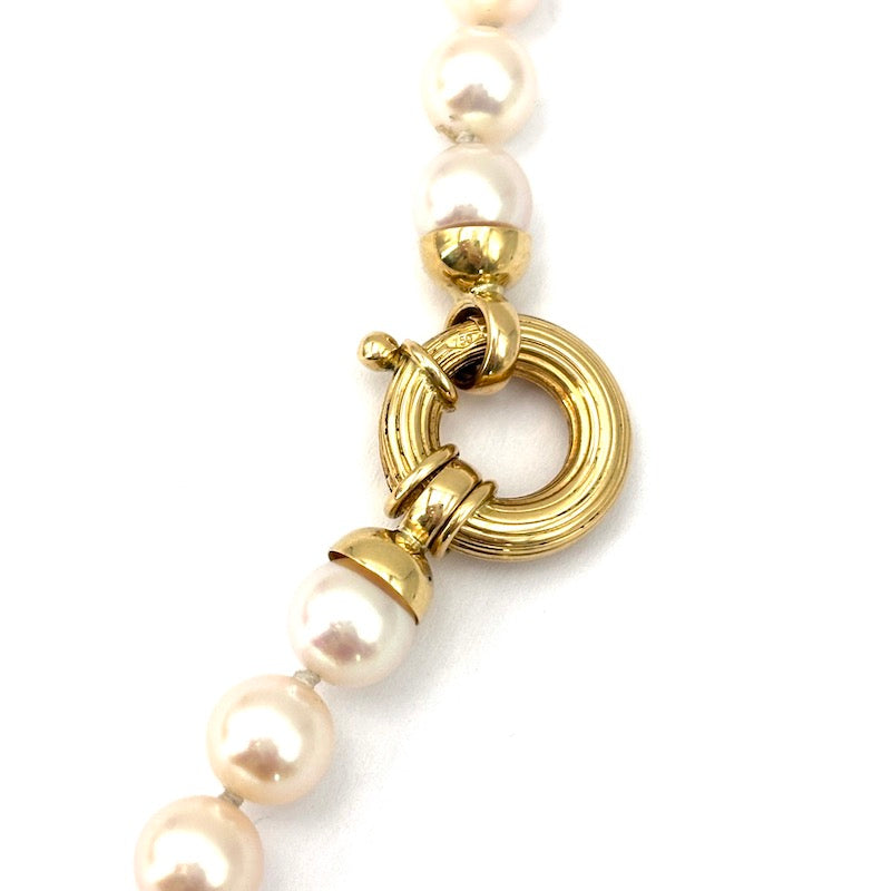 Collana perle Akoya - 7-7.5 mm - 46 cm; 38.77 gr