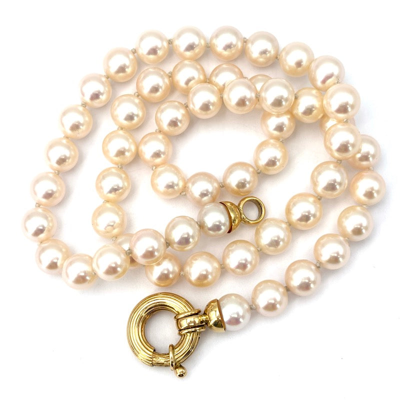 Collana perle Akoya - 7-7.5 mm - 46 cm; 38.77 gr