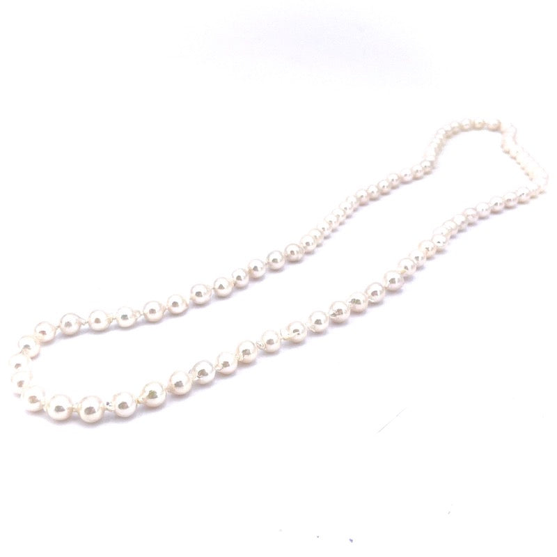 Collana perle giapponesi imperfette, endless - 8.5-9 mm. 78.91 gr; 85 cm