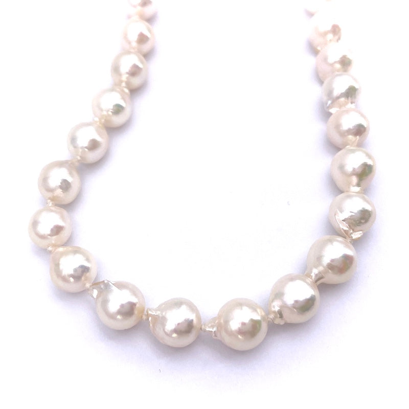 Collana perle giapponesi imperfette, endless - 8.5-9 mm. 78.91 gr; 85 cm
