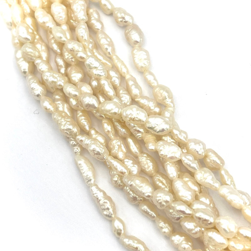 Collana torchon 10 fili microperle e susta d'epoca diamanti - 42 cm; 92.26 gr