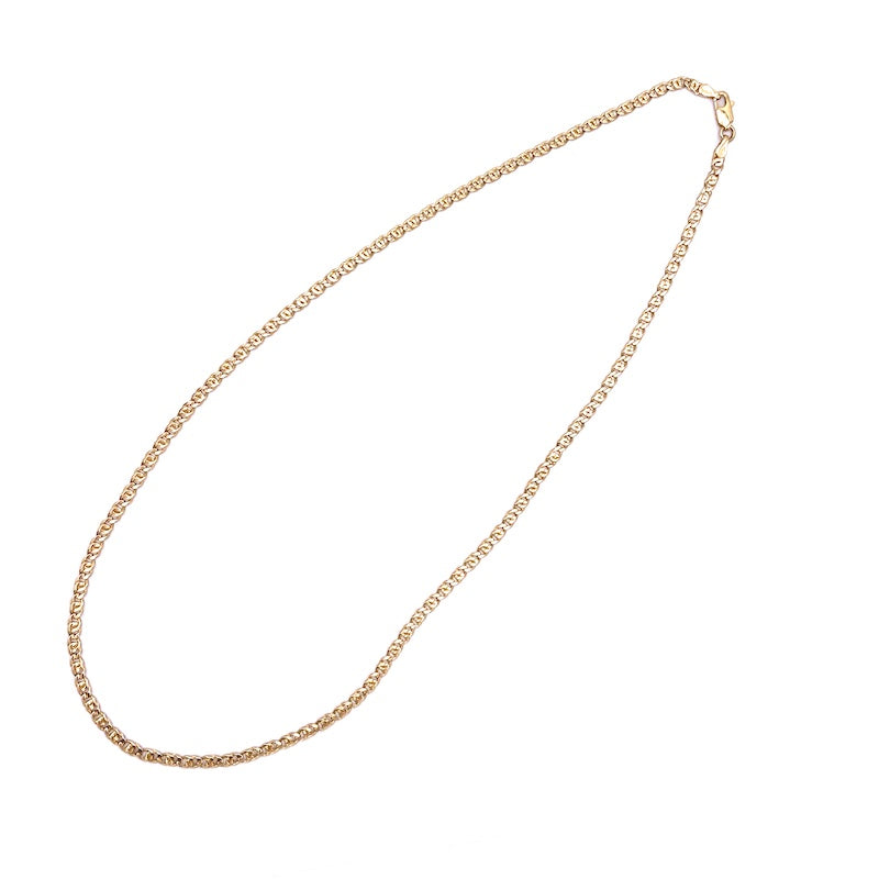 Collana uomo oro, catena maglia classica curva - 49.5 cm; 14.10 gr