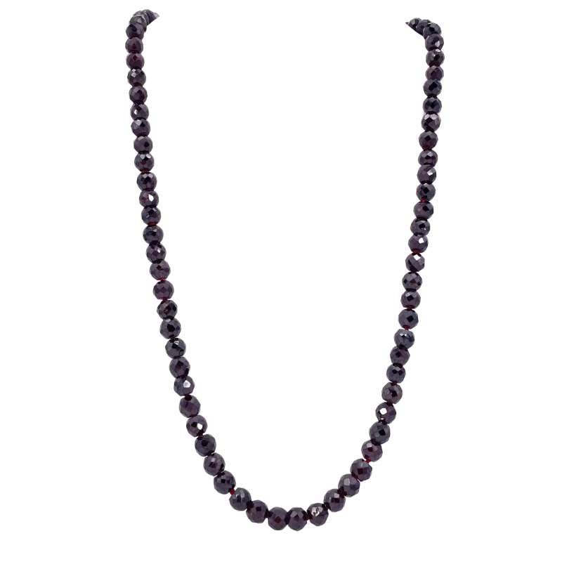 Collana vintage granati maxi; 70 cm, 133.45 gr