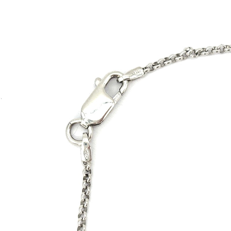 Collier cerchio brillanti, oro bianco; 6.12 gr