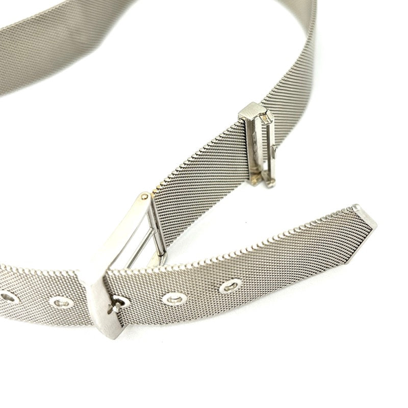 Collier choker UNOAERRE catena fibbia cintura oro bianco; 68.62 gr - 40 cm