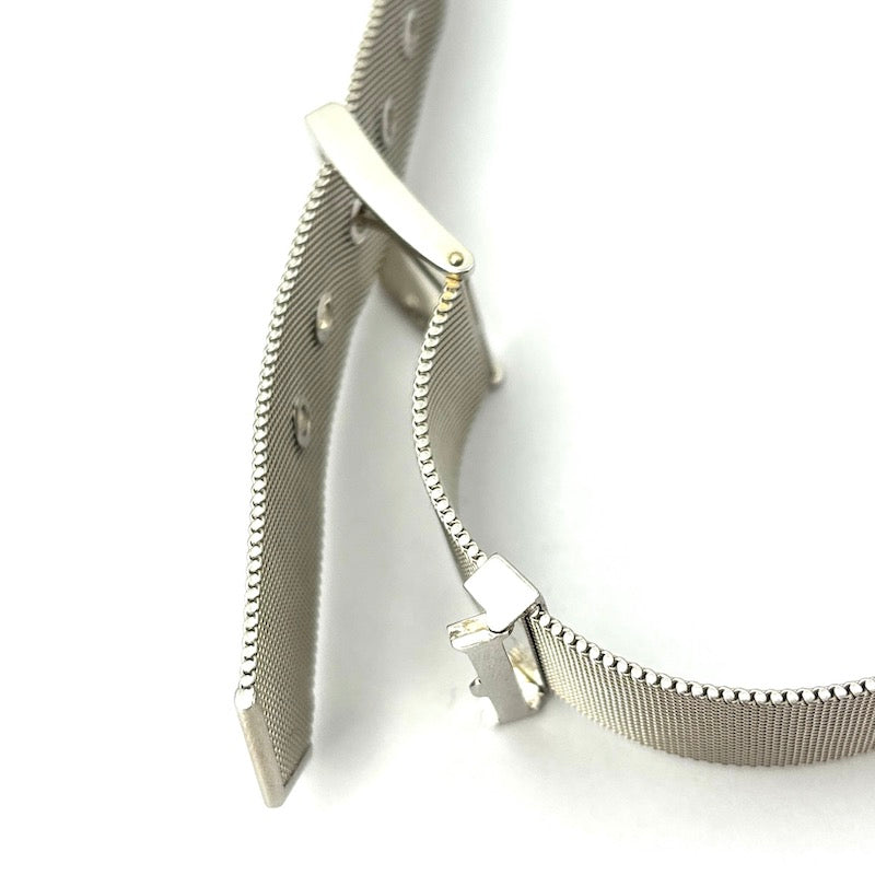 Collier choker UNOAERRE catena fibbia cintura oro bianco; 68.62 gr - 40 cm