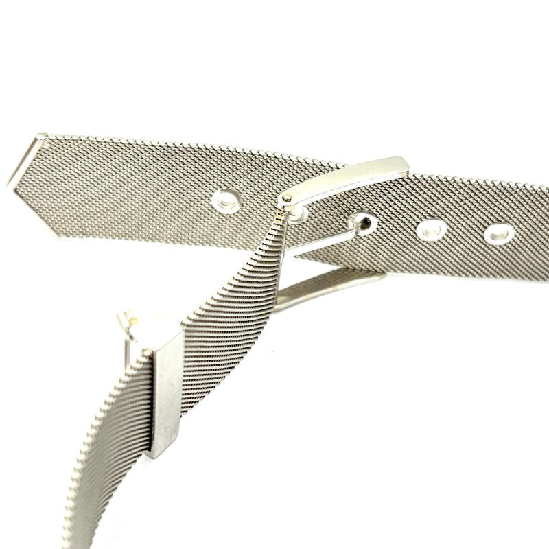 Collier choker UNOAERRE catena fibbia cintura oro bianco; 68.62 gr - 40 cm