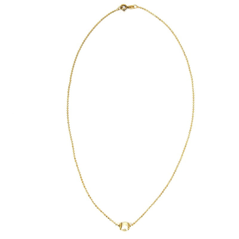 Collier palline oro giallo e perla Akoya; 4.85 gr - 44 cm