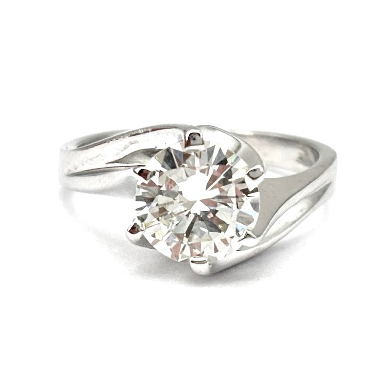 OCCASIONE Anello brillante solitario e oro, con certificato gemmologico - 1.35 ct; 5.2 gr